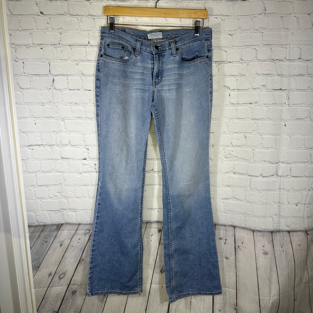 American Eagle Outfitters Women 6 Long Stretch Bootcut Jeans Light Wash Blue